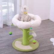cat tree tower with scratcher post, view 5 - MRSLM