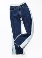 Two-tone patchwork wide-leg jeans, view 10 - MRSLM