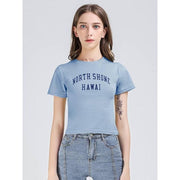 slim fit letter print tee, view 11 - MRSLM