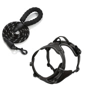 reflective dog harness and leash set, view 21 - MRSLM