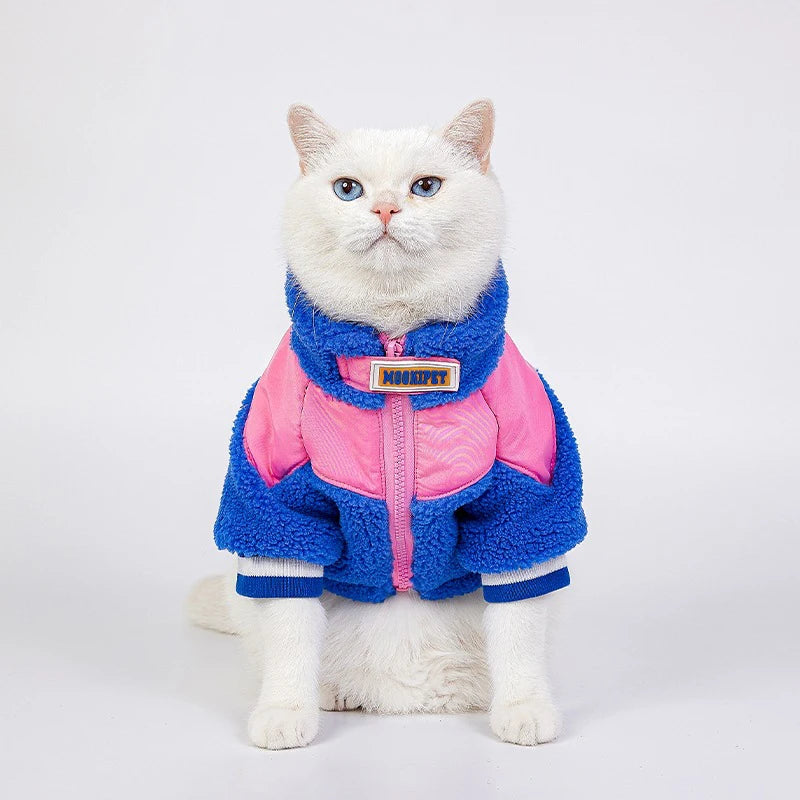 thick fleece dog jacket, view 5 - MRSLM