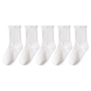 women's ruffle ankle socks 5 pairs, view 3 - MRSLM