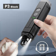 Electric pet nail grinder with dual LED light, view 2 - MRSLM