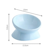 elevated ceramic pet bowl, view 2 - MRSLM