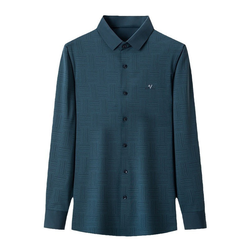 casual long sleeve plaid shirt, view 5 - MRSLM