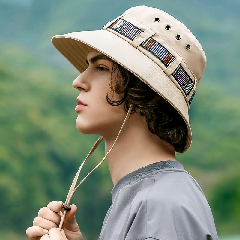 vibrant bucket hat with ethnic belt, view 12 - MRSLM
