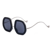 oversized diamond polygon sunglasses, view 6 - MRSLM