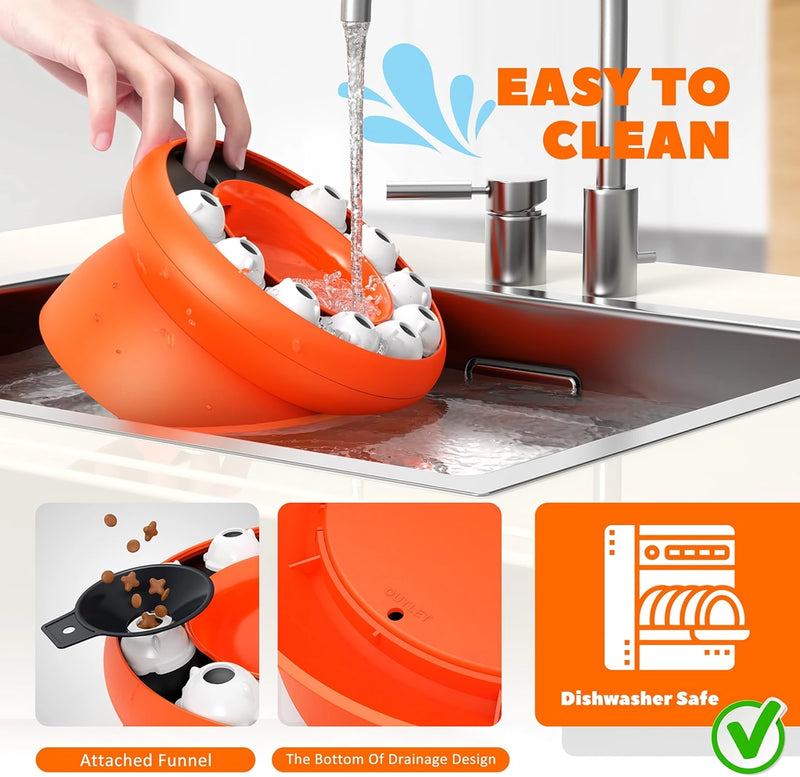 slanted cat puzzle bowl, view 8 - MRSLM