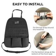tactical car seat back organizer with molle, view 9 - MRSLM