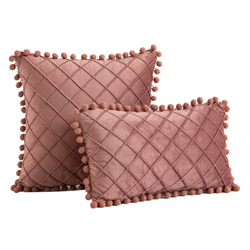 velvet plaid throw pillow covers, view 6 - MRSLM