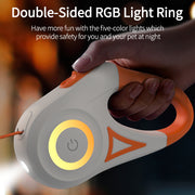 LED retractable dog leash, view 5 - MRSLM