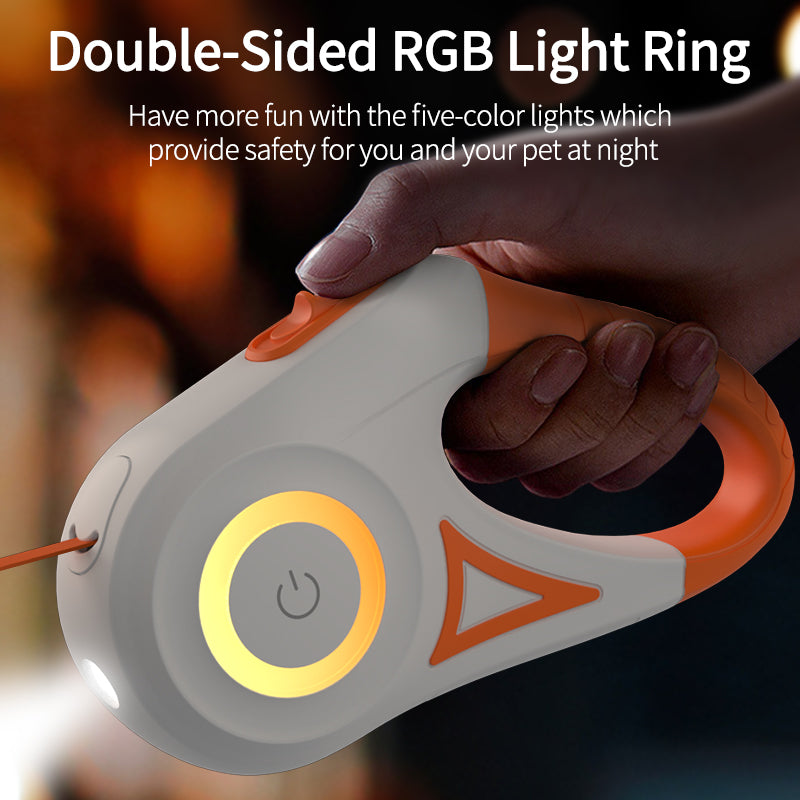 LED retractable dog leash, view 5 - MRSLM