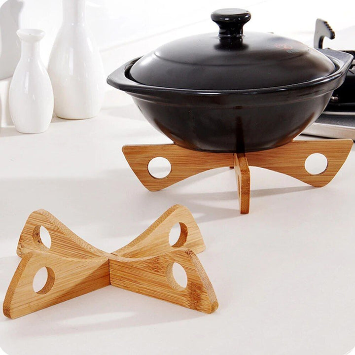 Classic Wooden Pot Trivet - Heat Resistant and Detachable Kitchen Table Mat