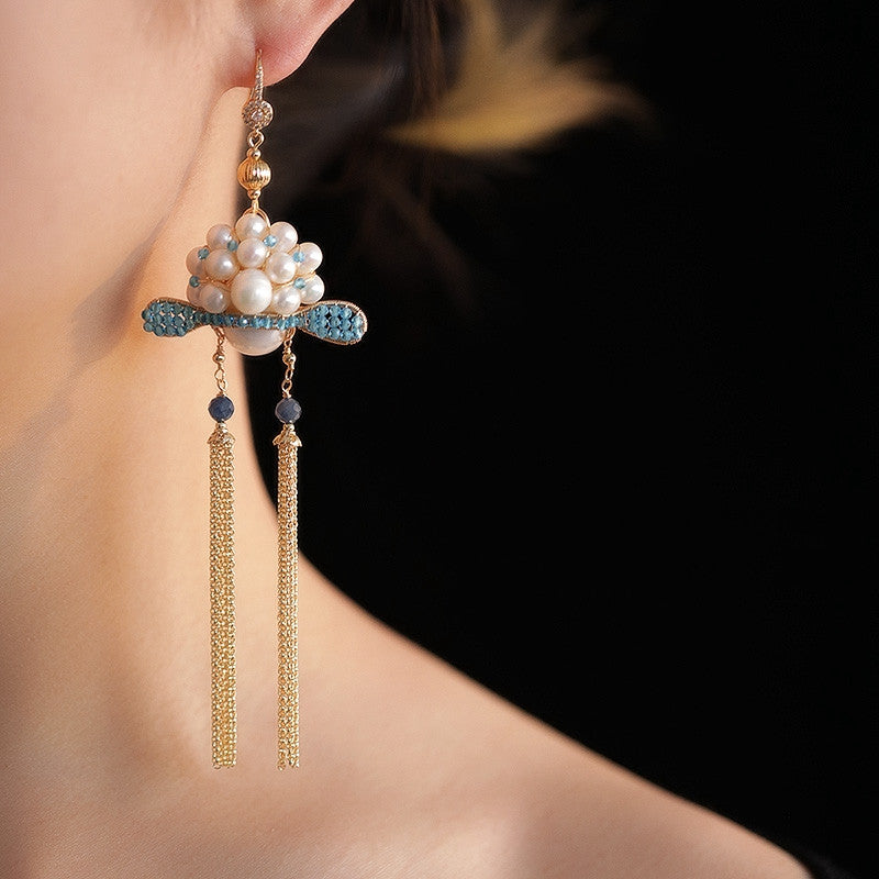 Senior Pearl Earrings Female Niche Design Sense