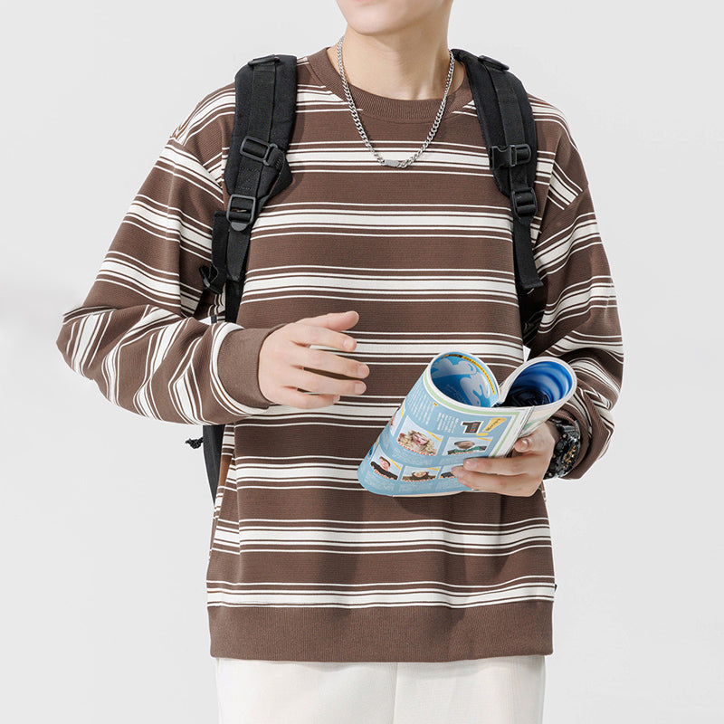 men's striped sweatshirt, view 7 - MRSLM