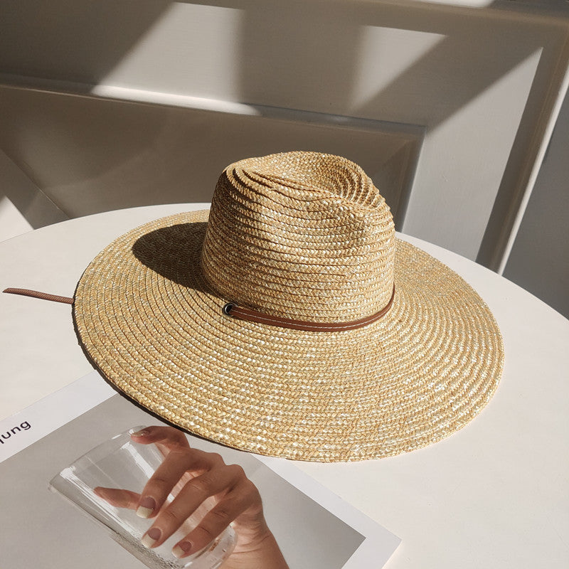 women's wide brim straw sun hat, view 9 - MRSLM
