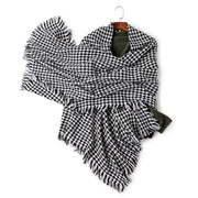 women's plaid wool shawl, view 7 - MRSLM