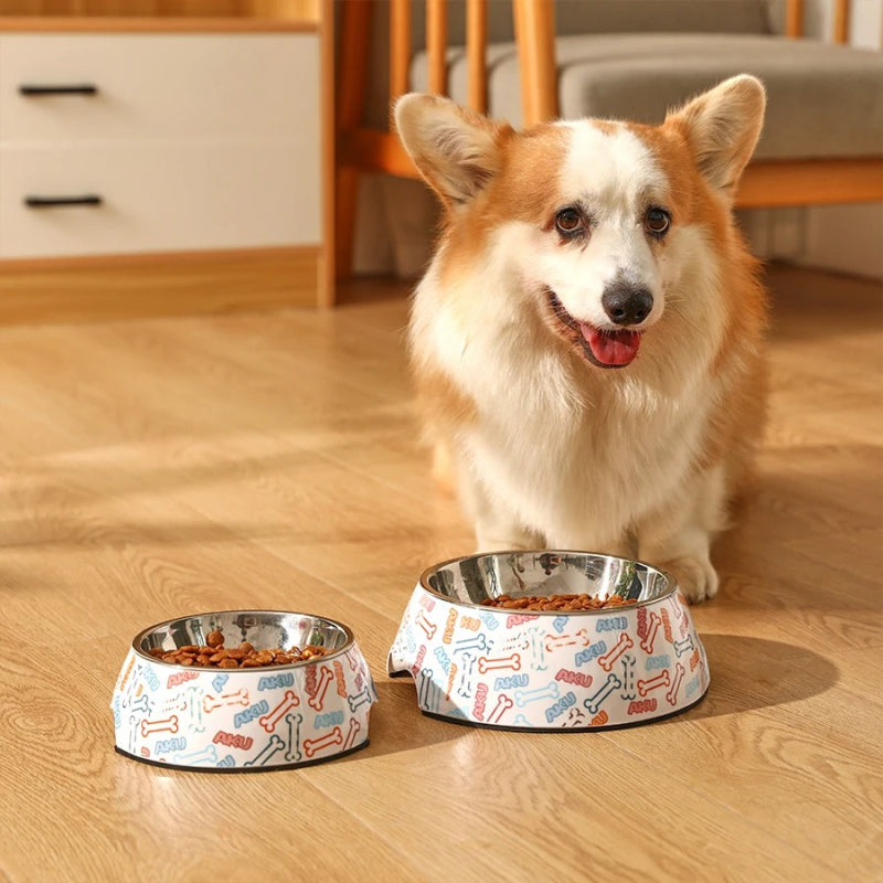 stainless steel anti-tip pet bowl, view 5 - MRSLM