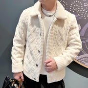 men's lapel knitwear coat, view 2 - MRSLM