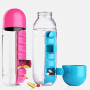 600ml water bottle with pill boxes - MRSLM