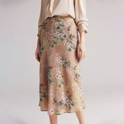 chiffon floral A-line skirt - MRSLM