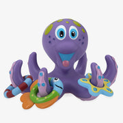octopus bath toy with ring toss, view 2 - MRSLM