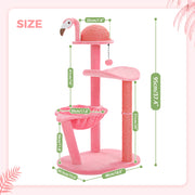 flamingo pink cat tree, view 8 - MRSLM