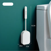 flexible silicone toilet brush with holder, view 5 - MRSLM