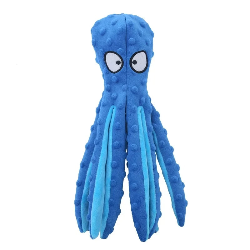 octopus plush squeak toy for dogs, view 5 - MRSLM