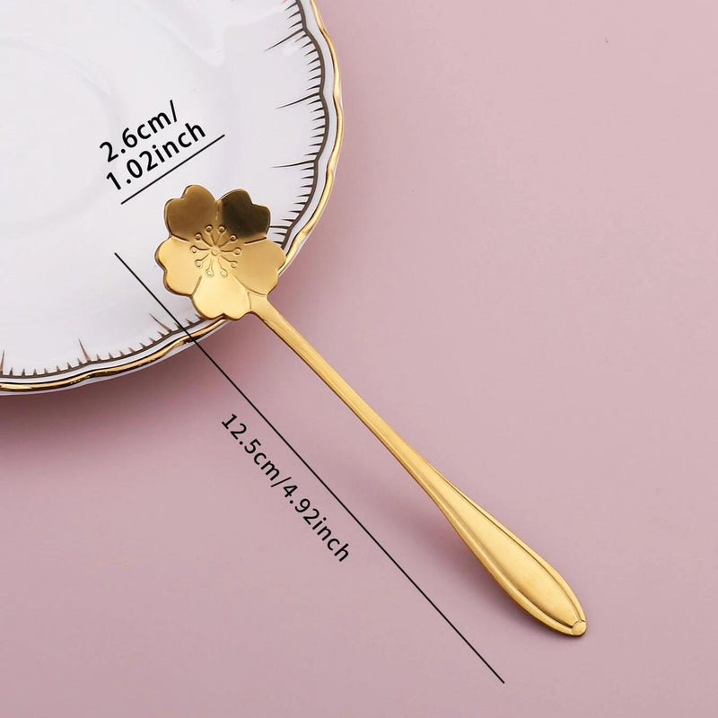flower stainless steel spoon set, view 9 - MRSLM
