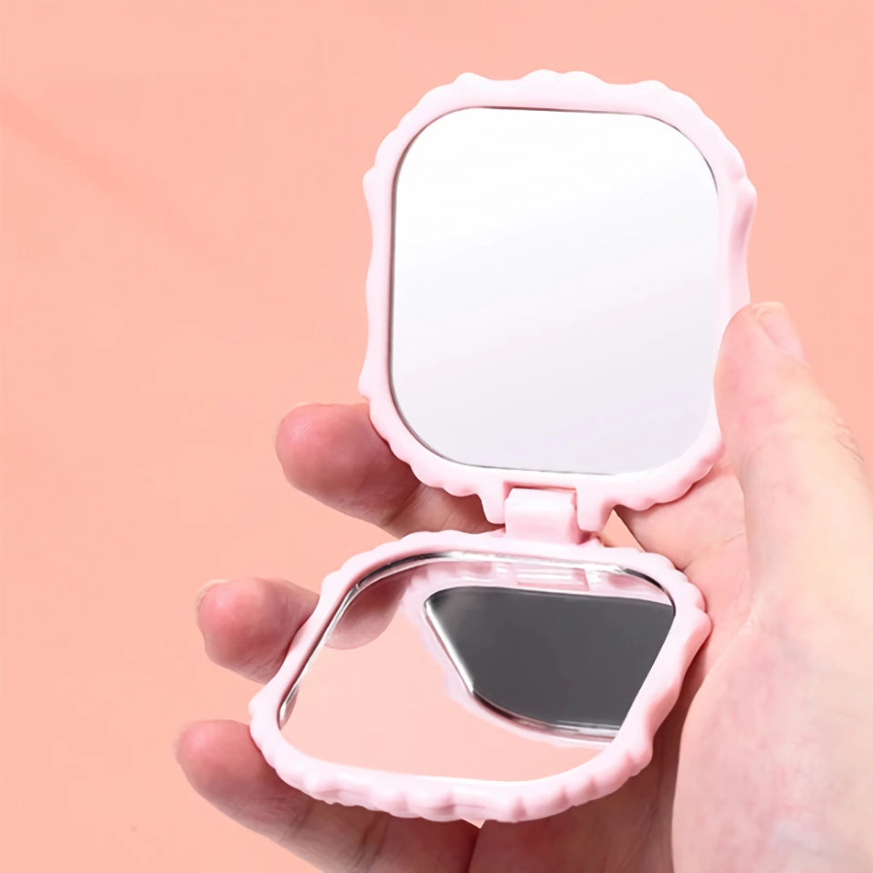 Vintage Butterfly Folding Makeup Mirror - Compact & Cute