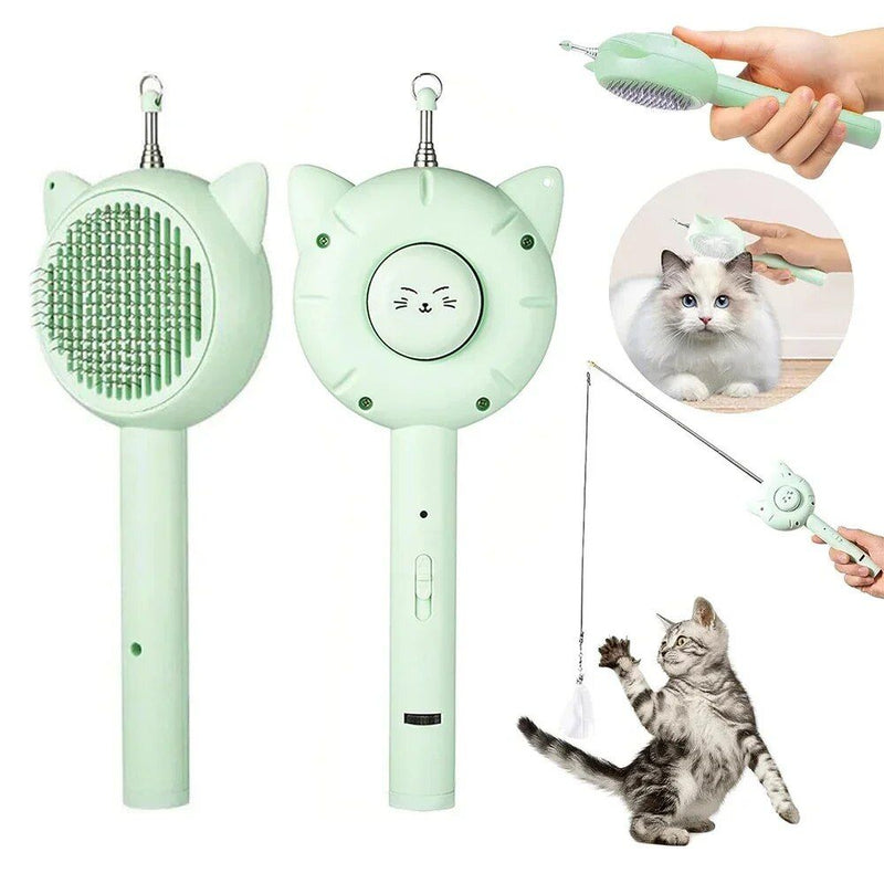 5-in-1 cat grooming and play brush, view 6 - MRSLM