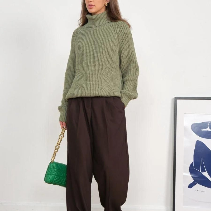 warm turtleneck sweater for women, view 22 - MRSLM