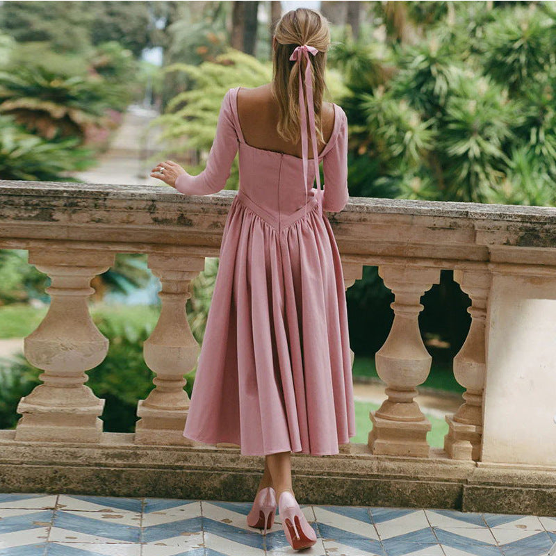 square collar dress, view 2 - MRSLM
