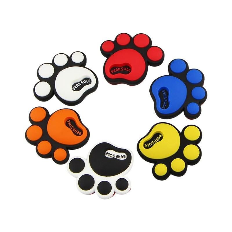 Car Door Edge Silicone Protectors with Cartoon Footprint Design