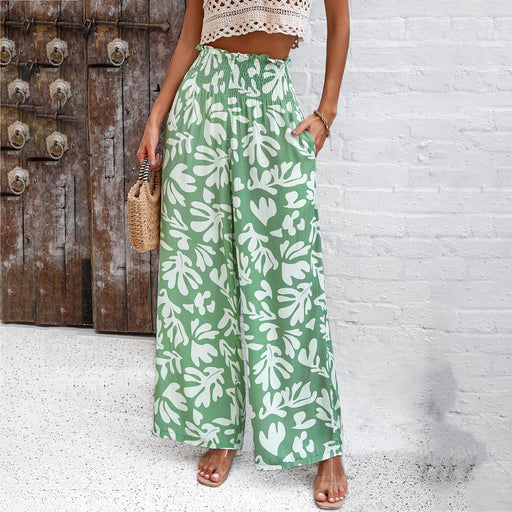 Wide-leg printed trousers, view 2 - MRSLM