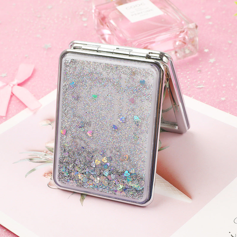 flowing sands pocket makeup mirror, view 5 - MRSLM