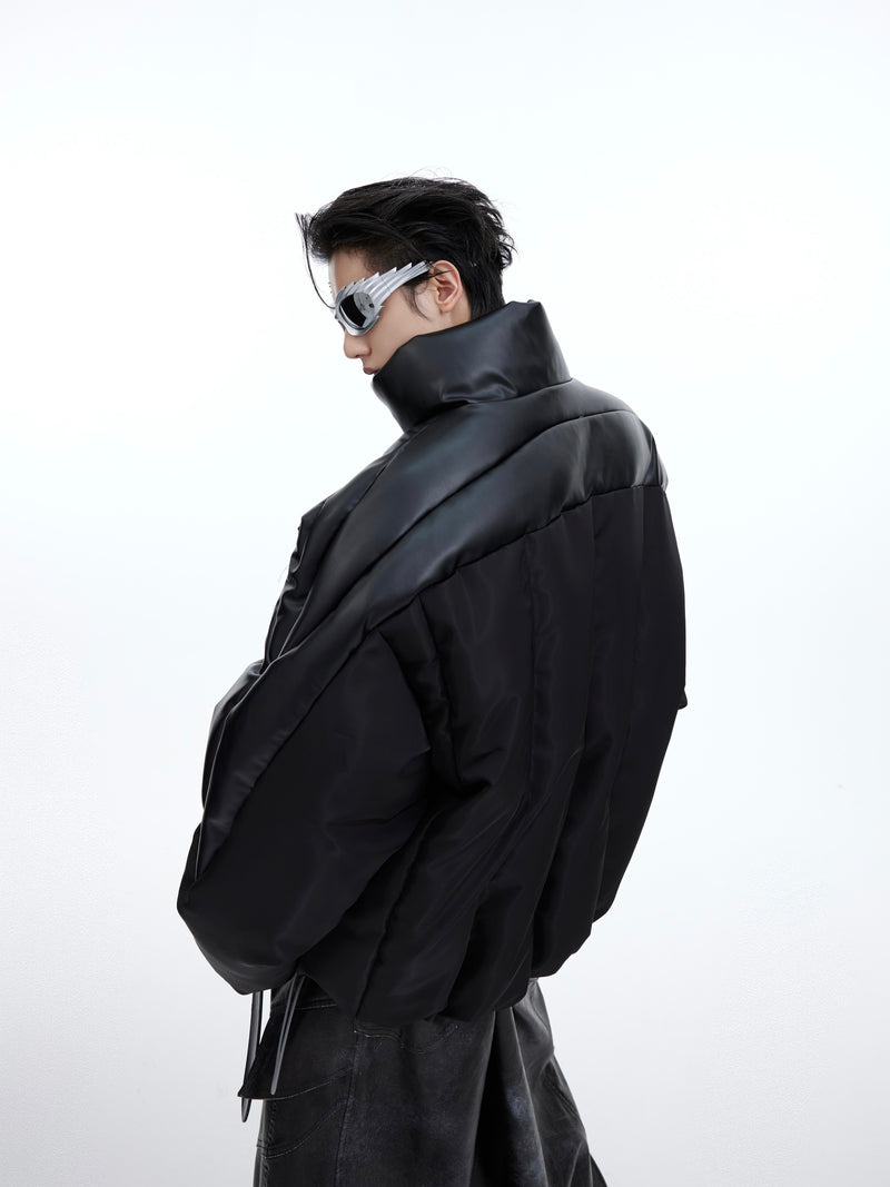 thickened 3d splicing design jacket, view 3 - MRSLM
