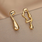 liquid stud earrings, view 8 - MRSLM