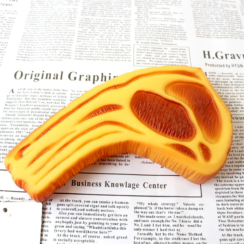 beefsteak squeaky dog chew toy, view 2 - MRSLM