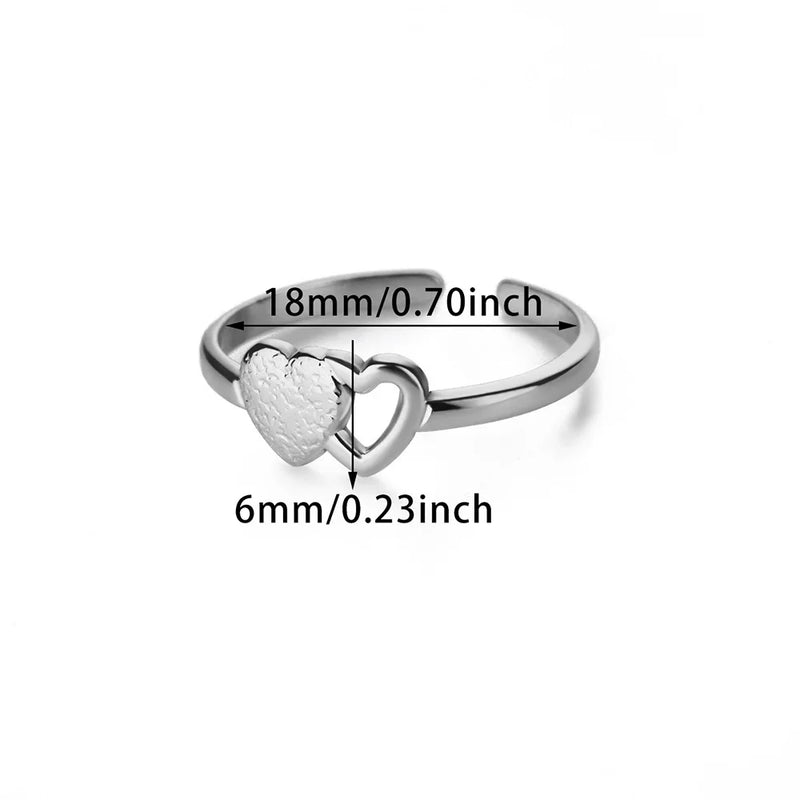 minimalist adjustable heart ring, view 9 - MRSLM