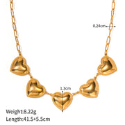gold-plated heart pendant necklace, view 6 - MRSLM