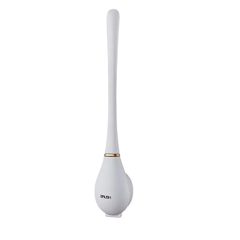 long-handled silicone toilet brush with holder, view 4 - MRSLM