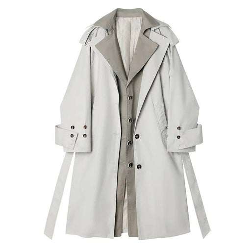 contrasting color trench coat, view 2 - MRSLM