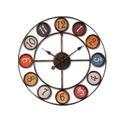 retro iron wall clock, view 5 - MRSLM
