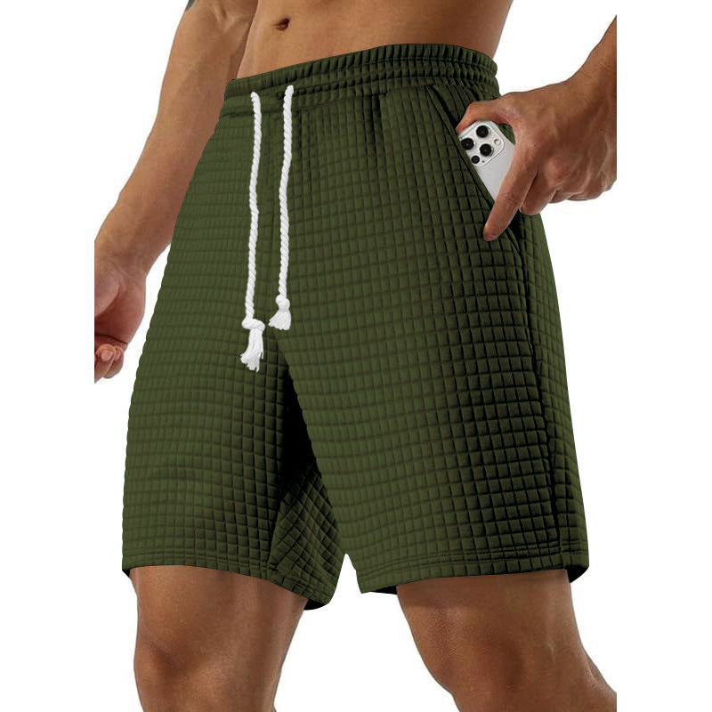 men's loose solid color casual shorts, view 8 - MRSLM