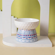 elevated ceramic cat bowl, view 2 - MRSLM