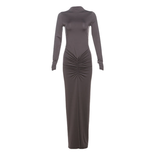 women's pleated high-waist dress, view 7 - MRSLM