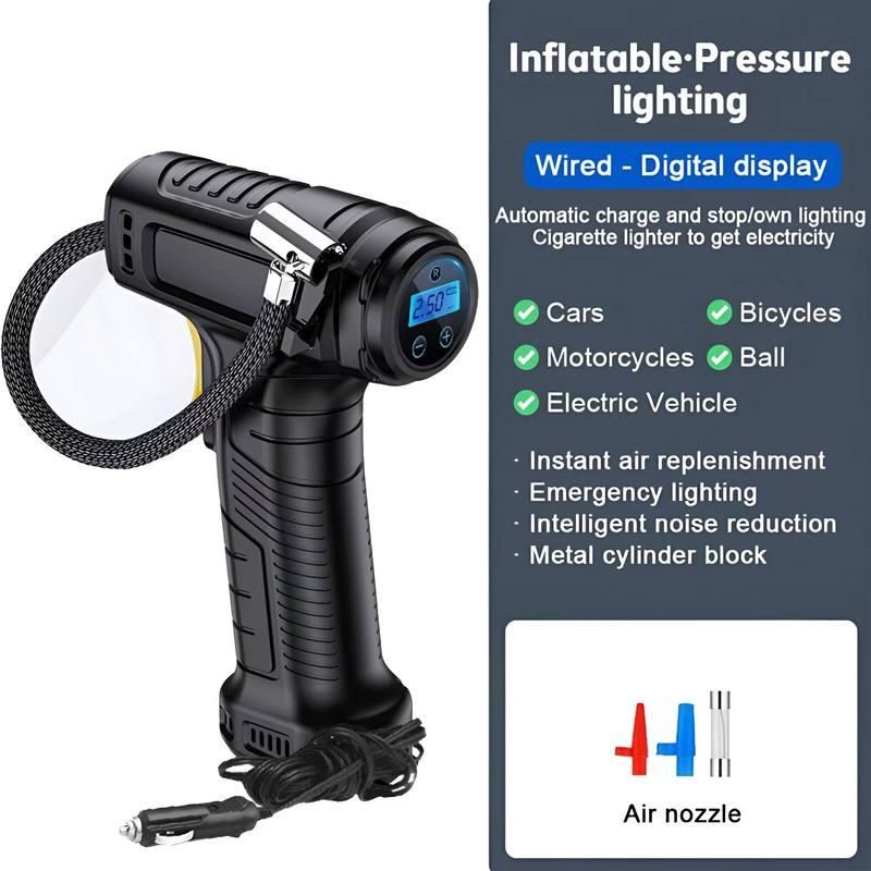 portable 12v car tyre inflator, view 3 - MRSLM