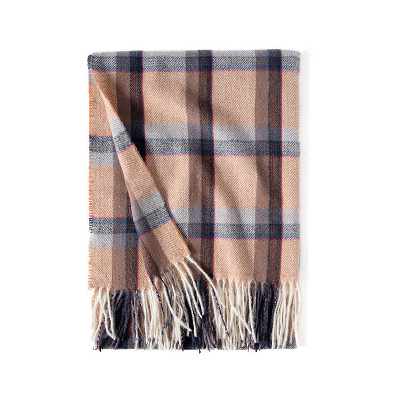 winter preppy plaid scarf, view 4 - MRSLM